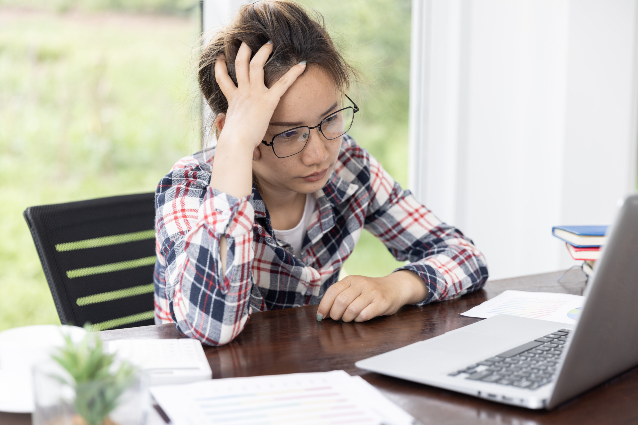 Woman finding how to become debt-free.